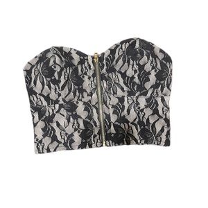 G by guess vintage black lace bustier